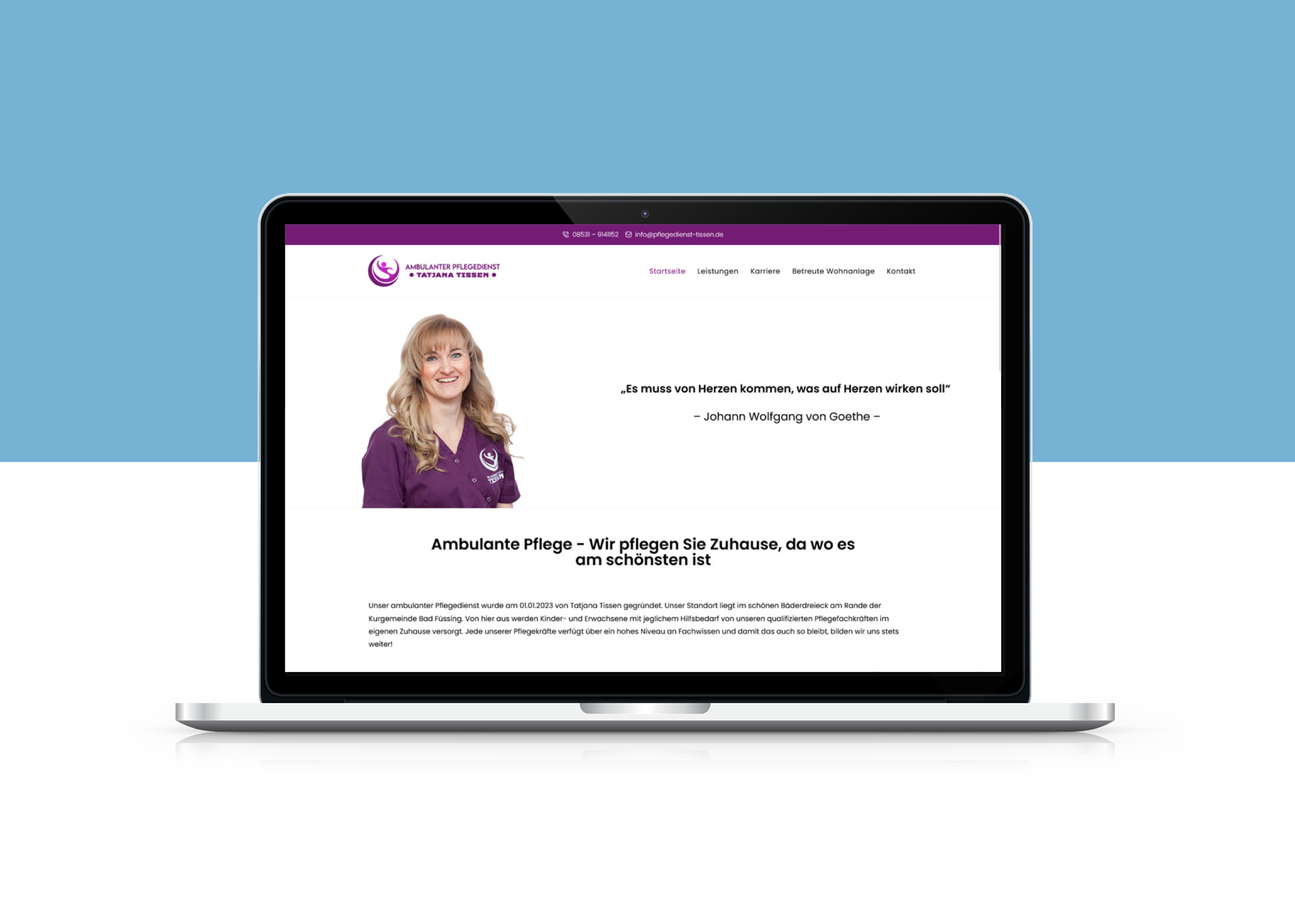 You are currently viewing Neue Website für den ambulanten Pflegedienst – Tatjana Tissen